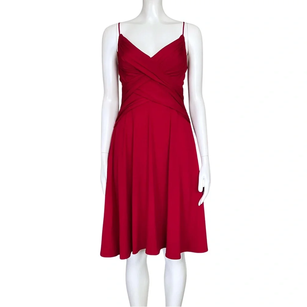 Vintage Y2K Red Hoco Cocktail Dress Medium Homecoming Wedding Guest Retro Vampy - Picture 2 of 11
